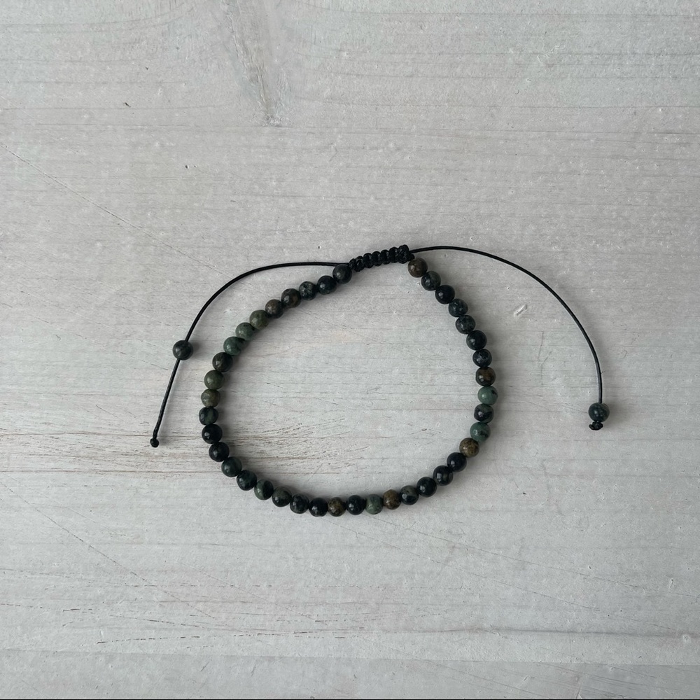 Braided Natural Stone Bead Bracelet